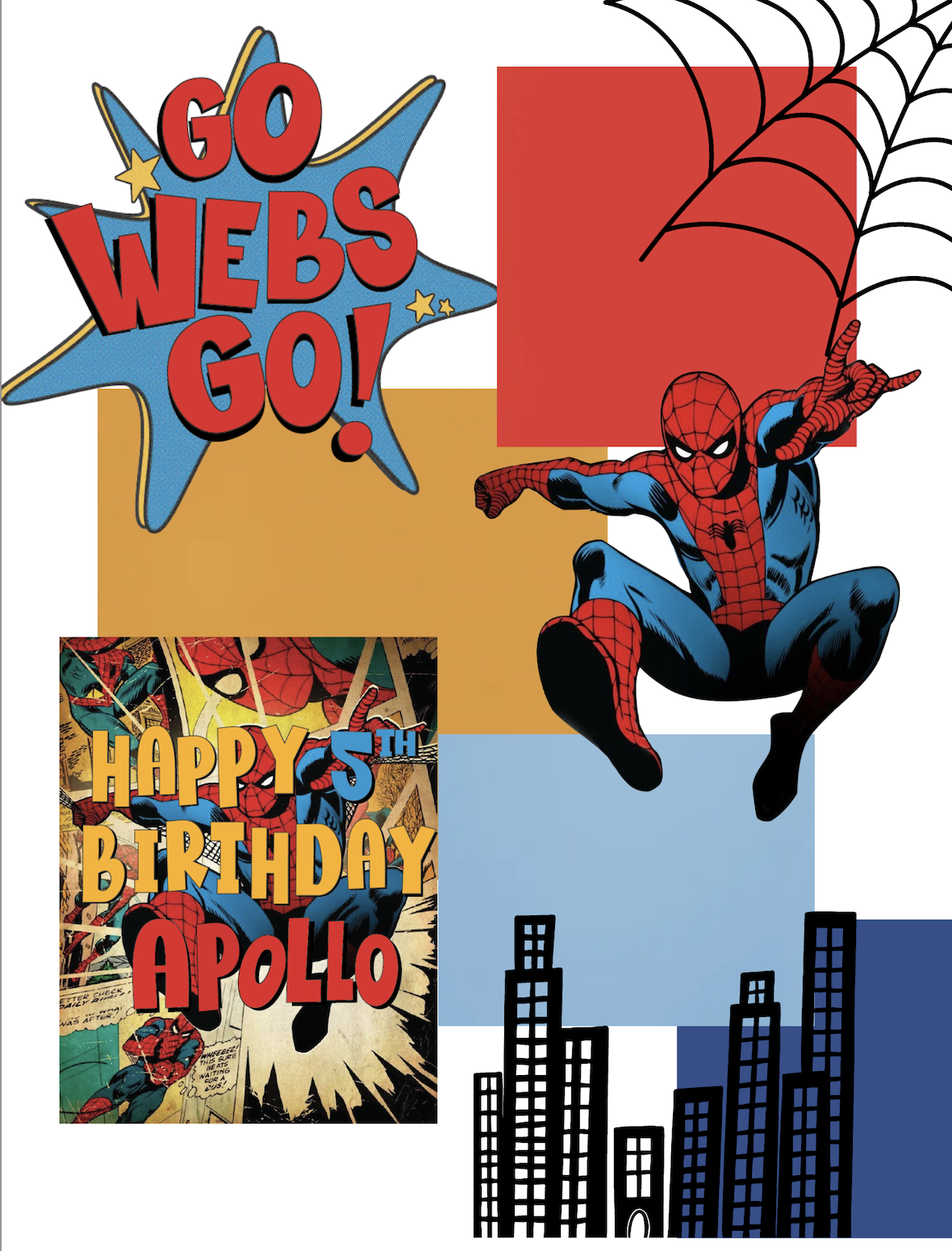 Spiderman-themed balloon garland